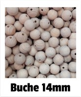 Holzperlen roh Buche 14mm